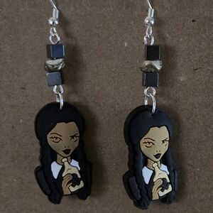 Black and Gold Character Earrings